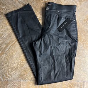 SIMON CHANG Dark Brown Coated Pant 8